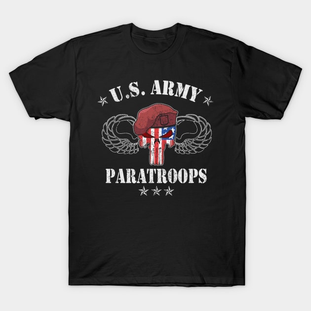 United States Army Airborne Paratrooper Vetarns Gift T-Shirt by floridadori
